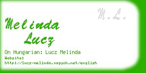 melinda lucz business card